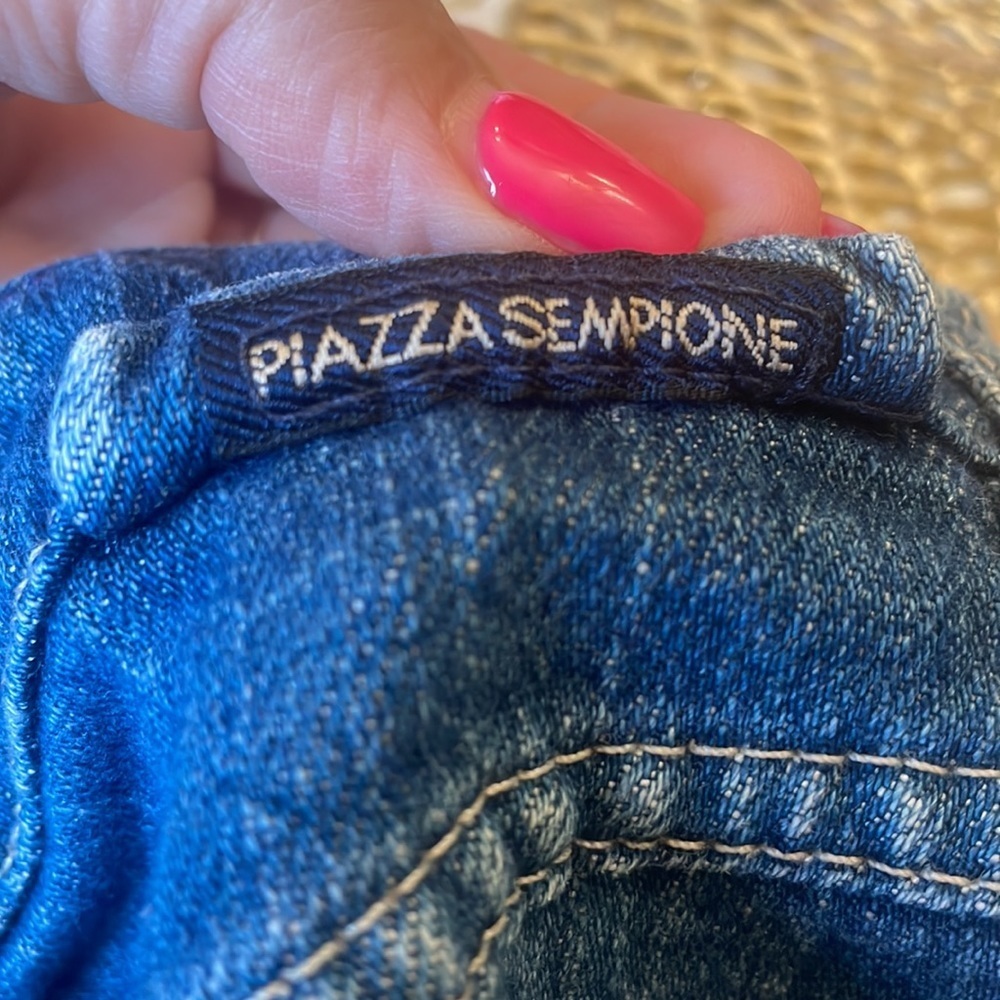 PIAZZA SEMPIONE  made in ITALY women’s boot cut Med wash denim jeans stretch 38 - Picture 13 of 14